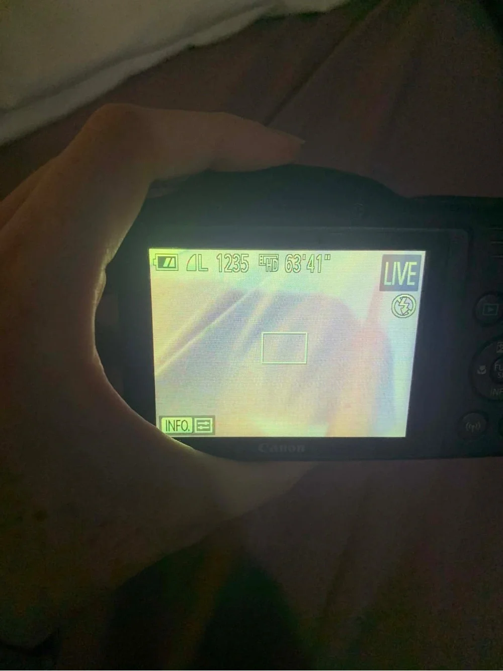 Canon Black Digital Camera with Attached Lens
